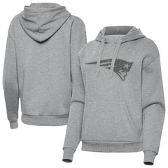 New England Patriots Antigua Women's Victory Hoodie Heather Gray - NFL