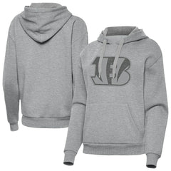 Cincinnati Bengals Antigua Women's Victory Hoodie Heather Gray - NFL