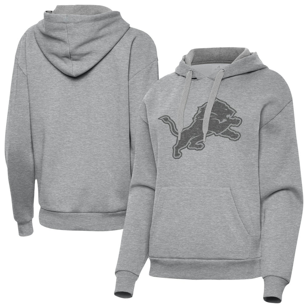 Detroit Lions Antigua Women's Victory Hoodie Heather Gray - NFL