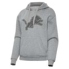 Detroit Lions Antigua Women's Victory Hoodie Heather Gray - NFL