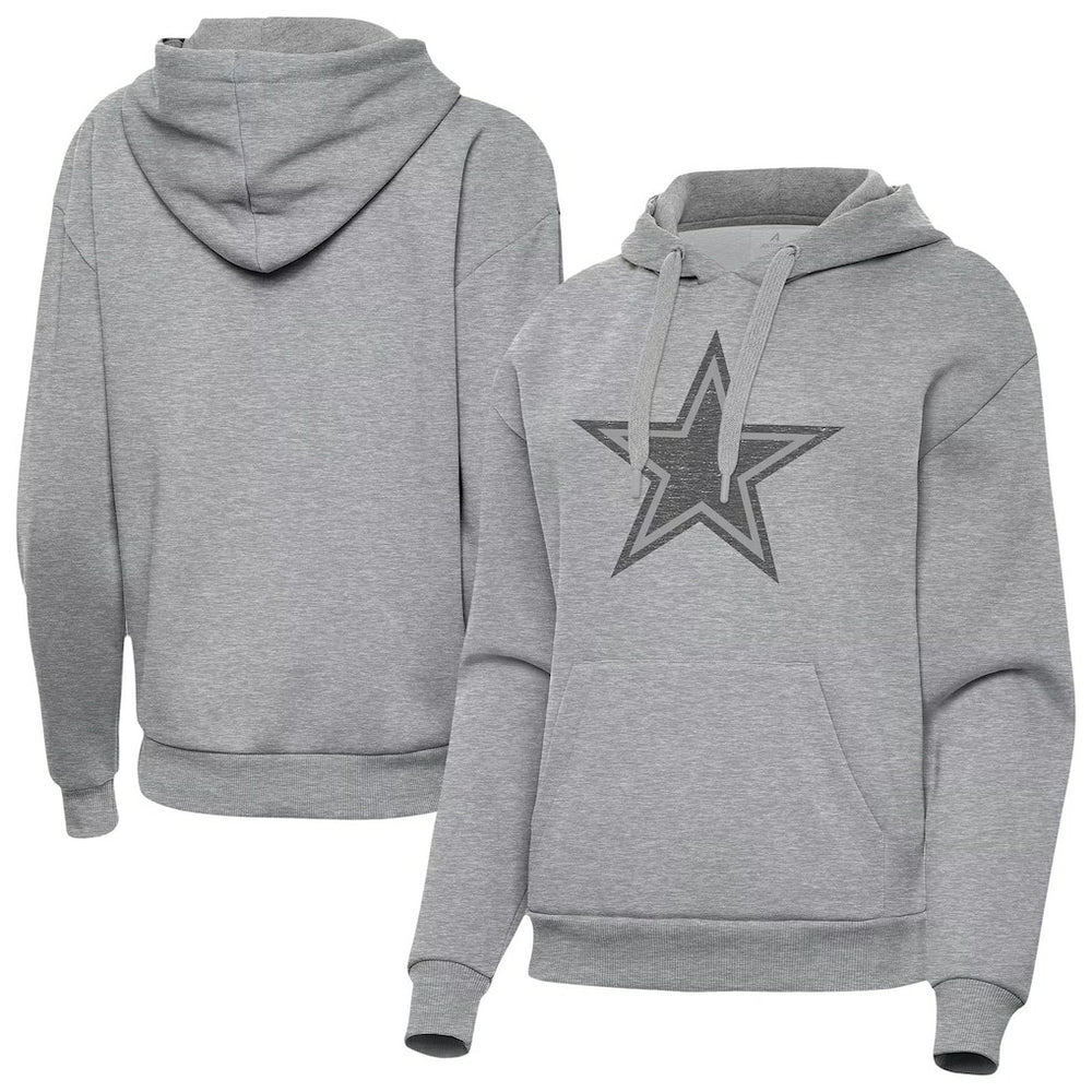 Dallas Cowboys Antigua Women's Victory Hoodie Heather Gray - NFL