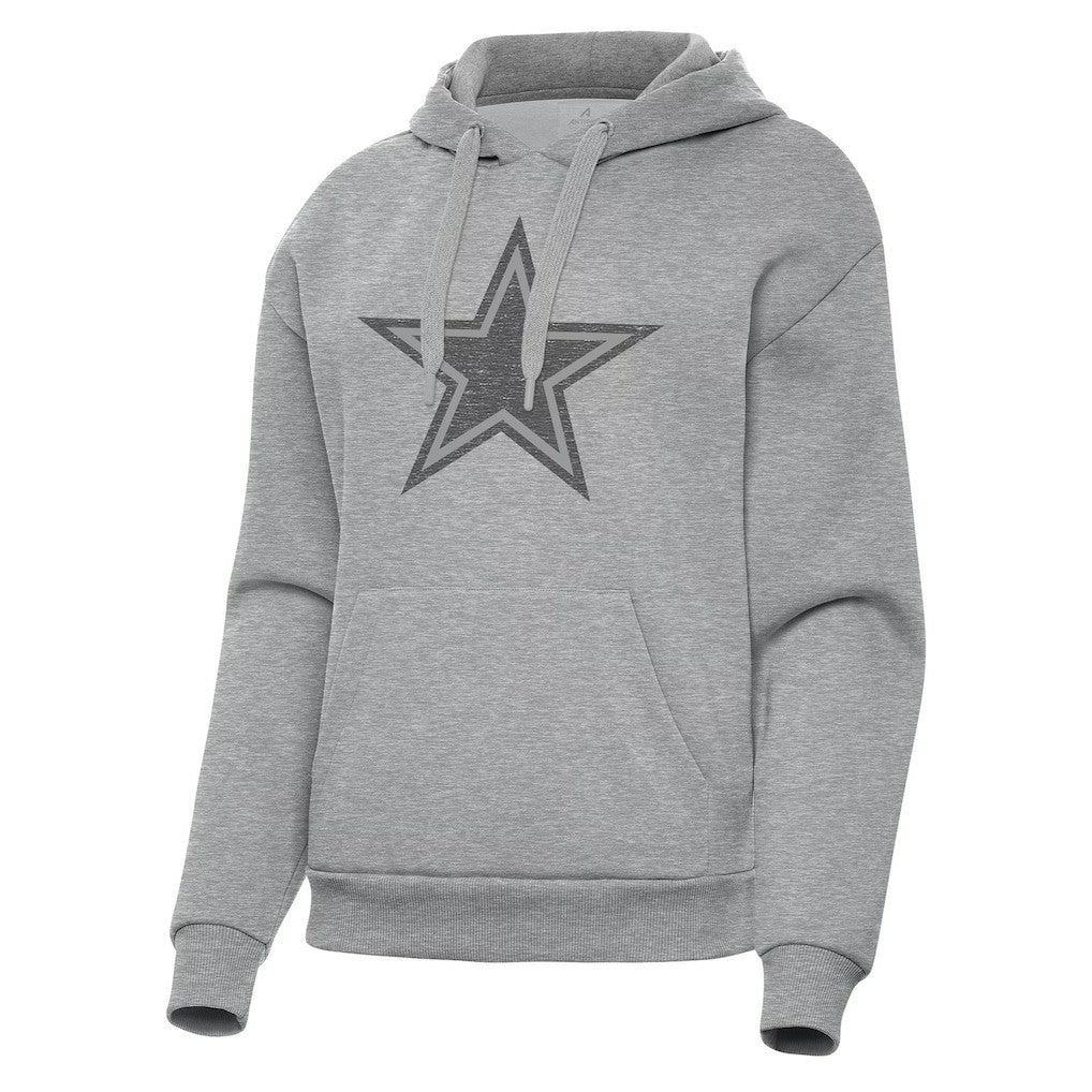 Dallas Cowboys Antigua Women's Victory Hoodie Heather Gray - NFL