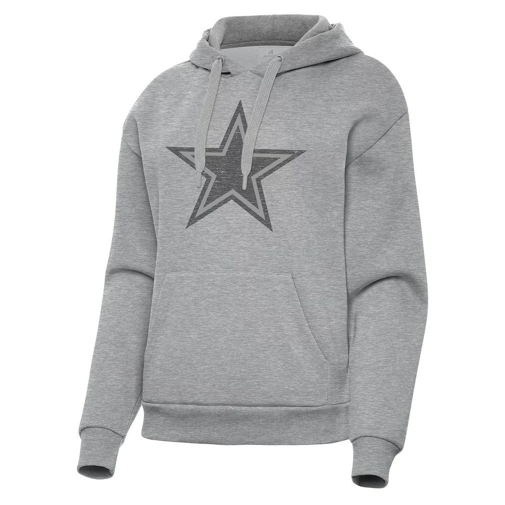 Dallas Cowboys Antigua Women's Victory Hoodie Heather Gray - NFL
