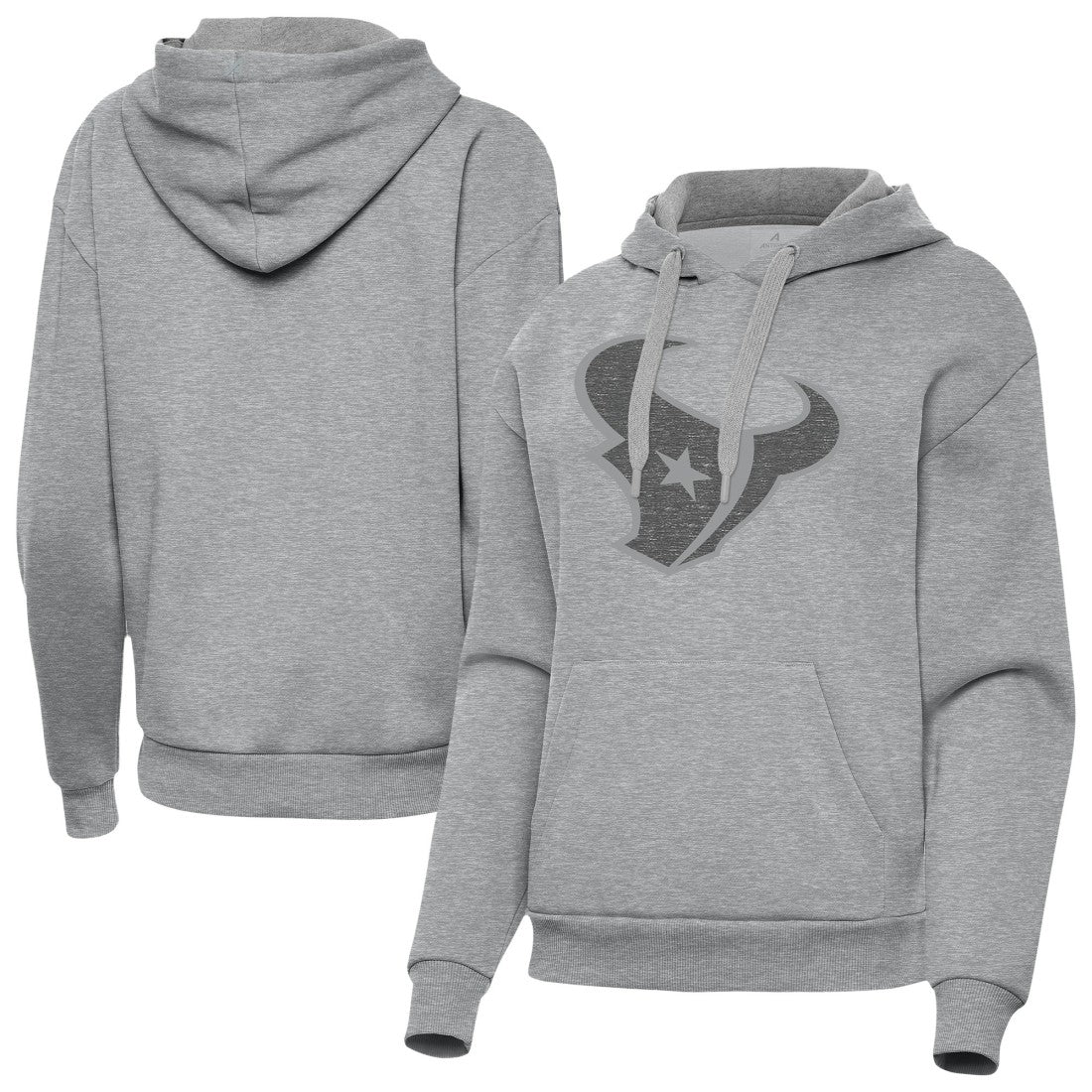 Houston Texans Antigua Women's Victory Hoodie Heather Gray - NFL