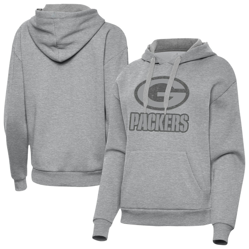 Green Bay Packers Antigua Women's Victory Hoodie Heather Gray - NFL