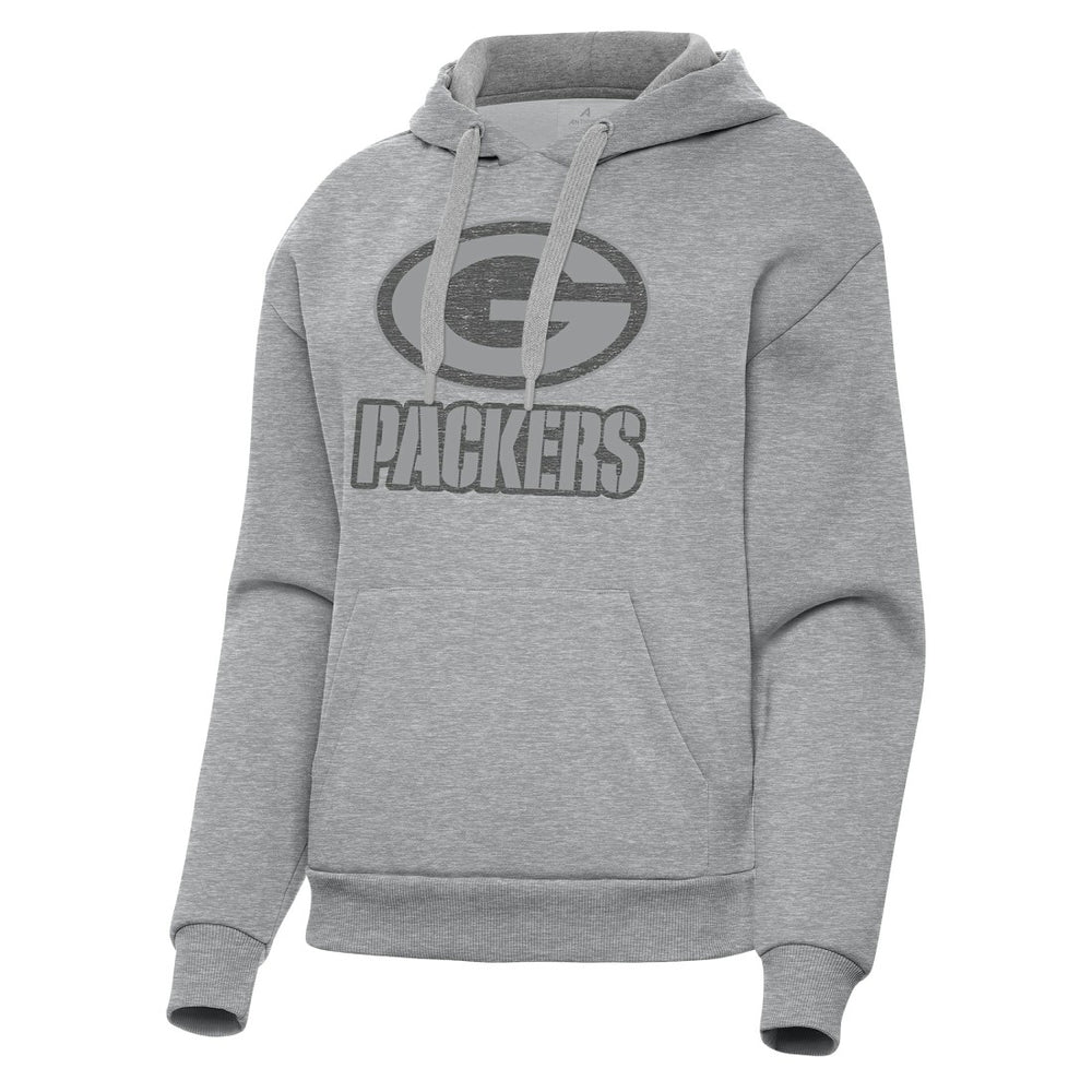 Green Bay Packers Antigua Women's Victory Hoodie Heather Gray - NFL
