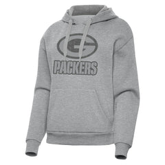 Green Bay Packers Antigua Women's Victory Hoodie Heather Gray - NFL