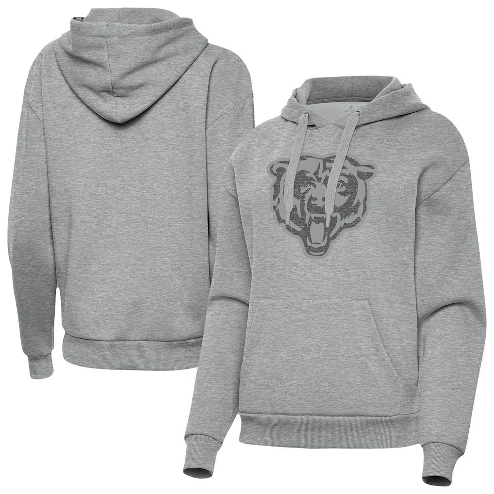 Chicago Bears Antigua Women's Victory Hoodie Heather Gray - NFL