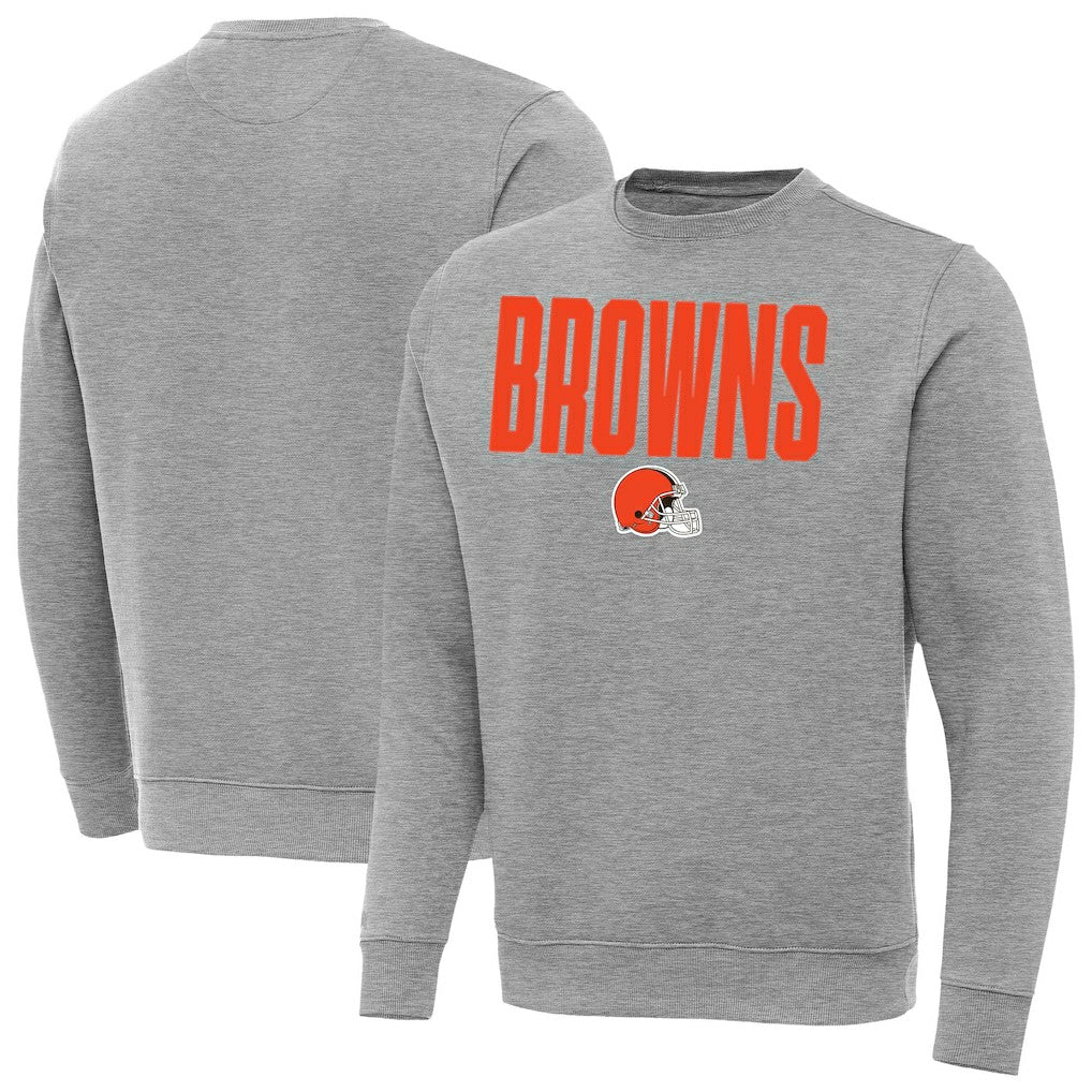 Cleveland Browns Antigua Victory Sweatshirt Heather Gray - NFL