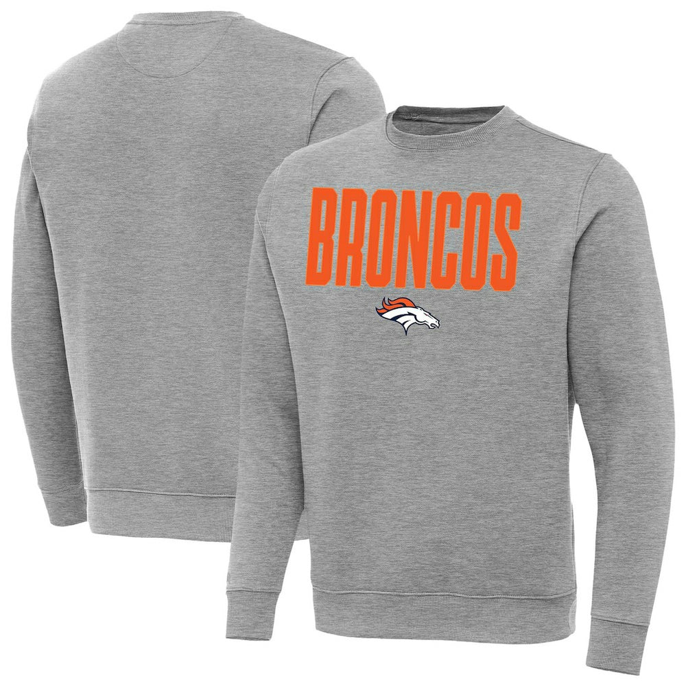 Denver Broncos Antigua Victory Sweatshirt Heather Gray - NFL