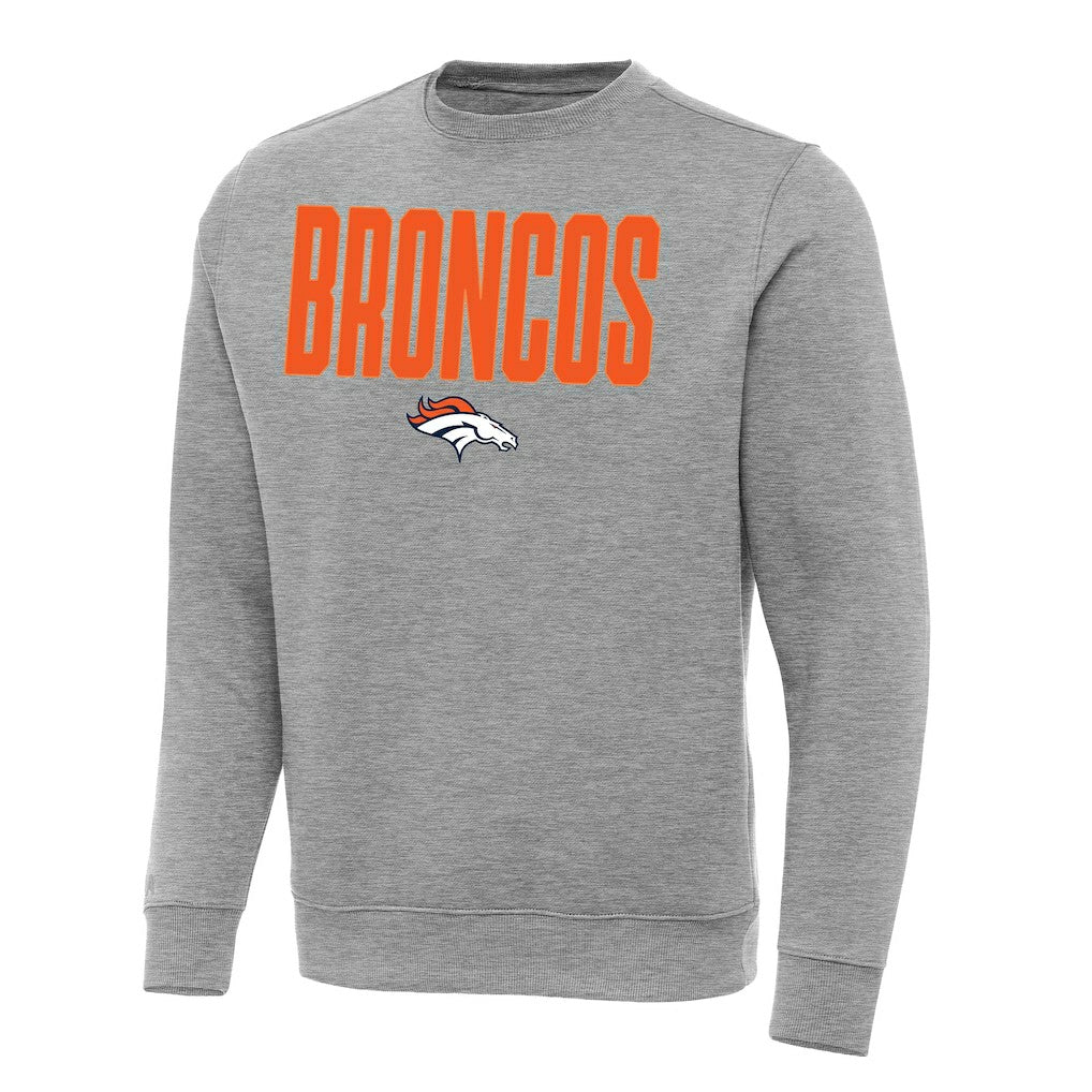 Denver Broncos Antigua Victory Sweatshirt Heather Gray - NFL