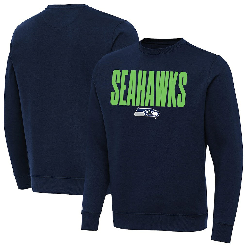 Seattle Seahawks Antigua Victory Sweatshirt Navy - NFL
