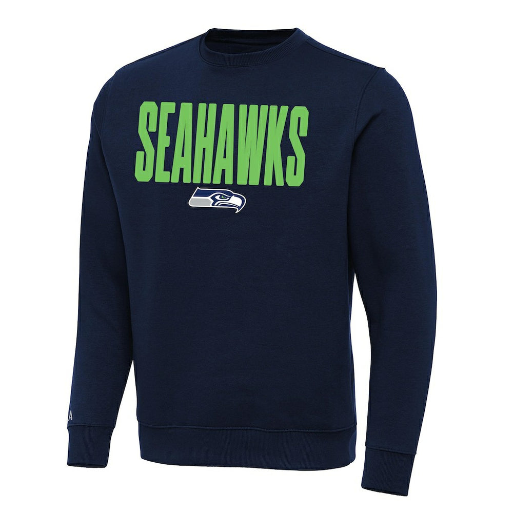 Seattle Seahawks Antigua Victory Sweatshirt Navy - NFL