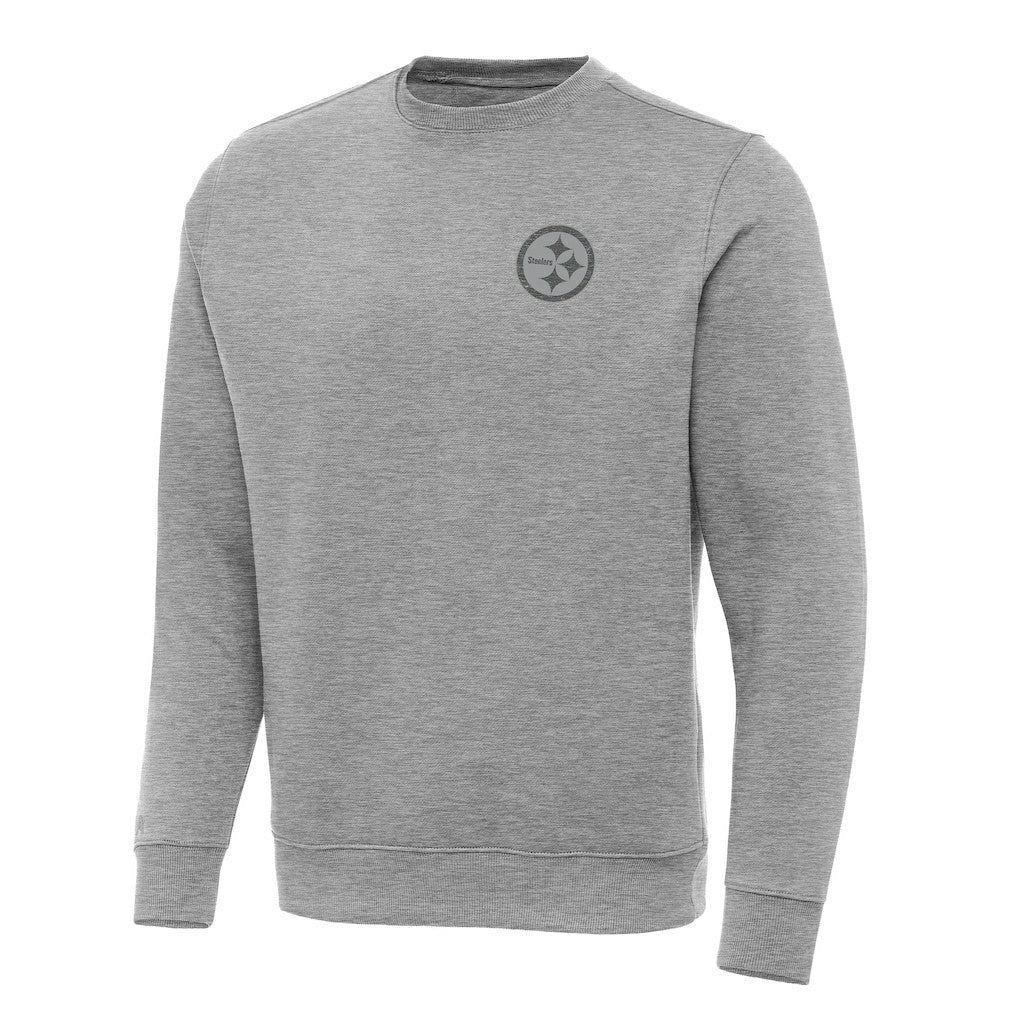 Pittsburgh Steelers Antigua Victory Sweatshirt Heather Gray - NFL