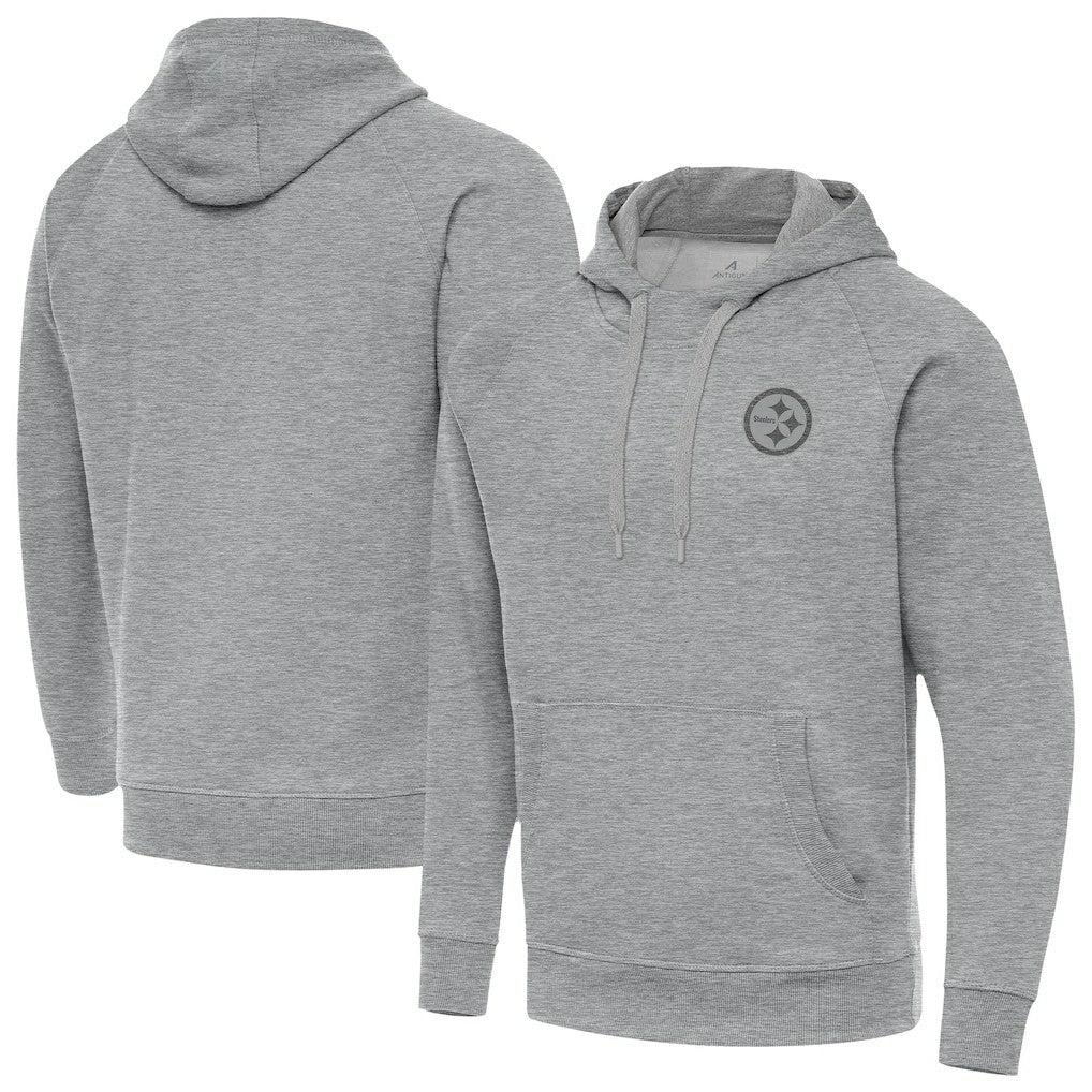 Pittsburgh Steelers Antigua Victory Hoodie Heather Gray - NFL