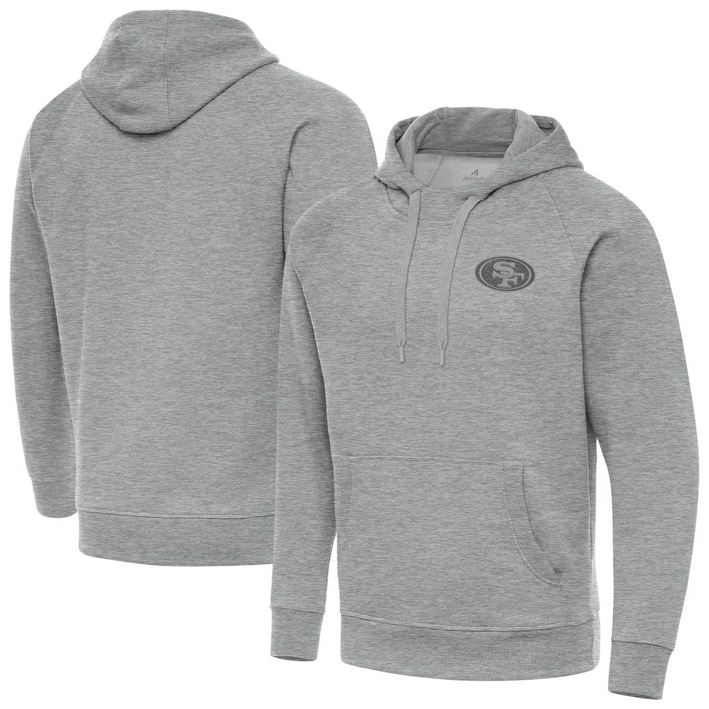 San Francisco 49ers Antigua Victory Hoodie Heather Gray - NFL