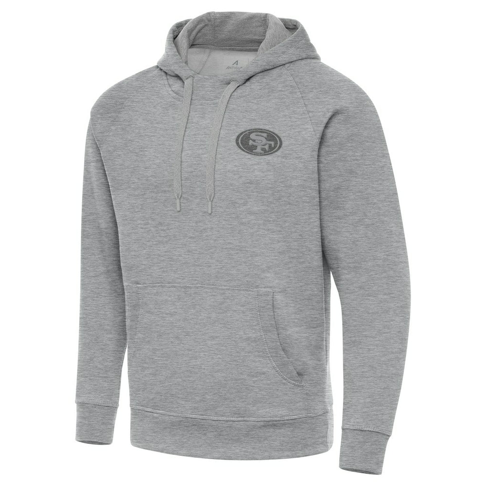 San Francisco 49ers Antigua Victory Hoodie Heather Gray - NFL