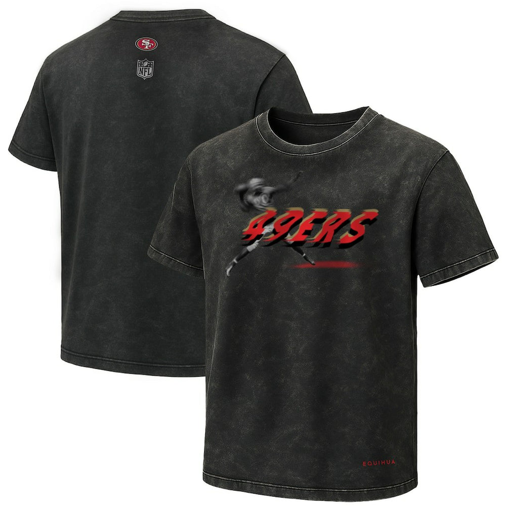 San Francisco 49ers EQUIHUA Retro T-Shirt Black - NFL