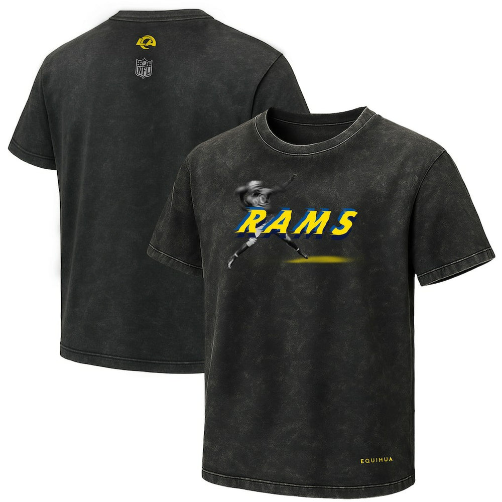 Los Angeles Rams EQUIHUA Retro T-Shirt Black - NFL