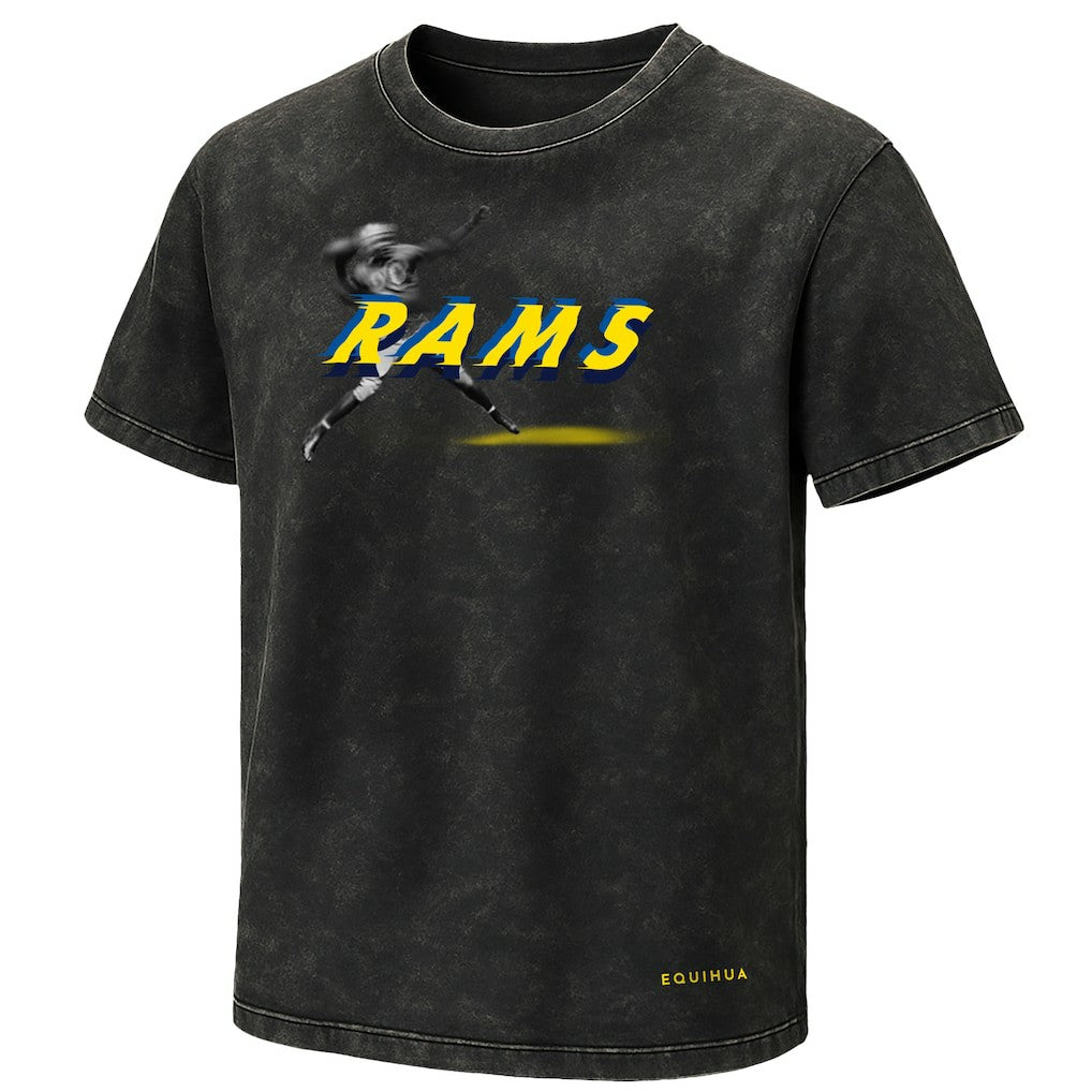Los Angeles Rams EQUIHUA Retro T-Shirt Black - NFL