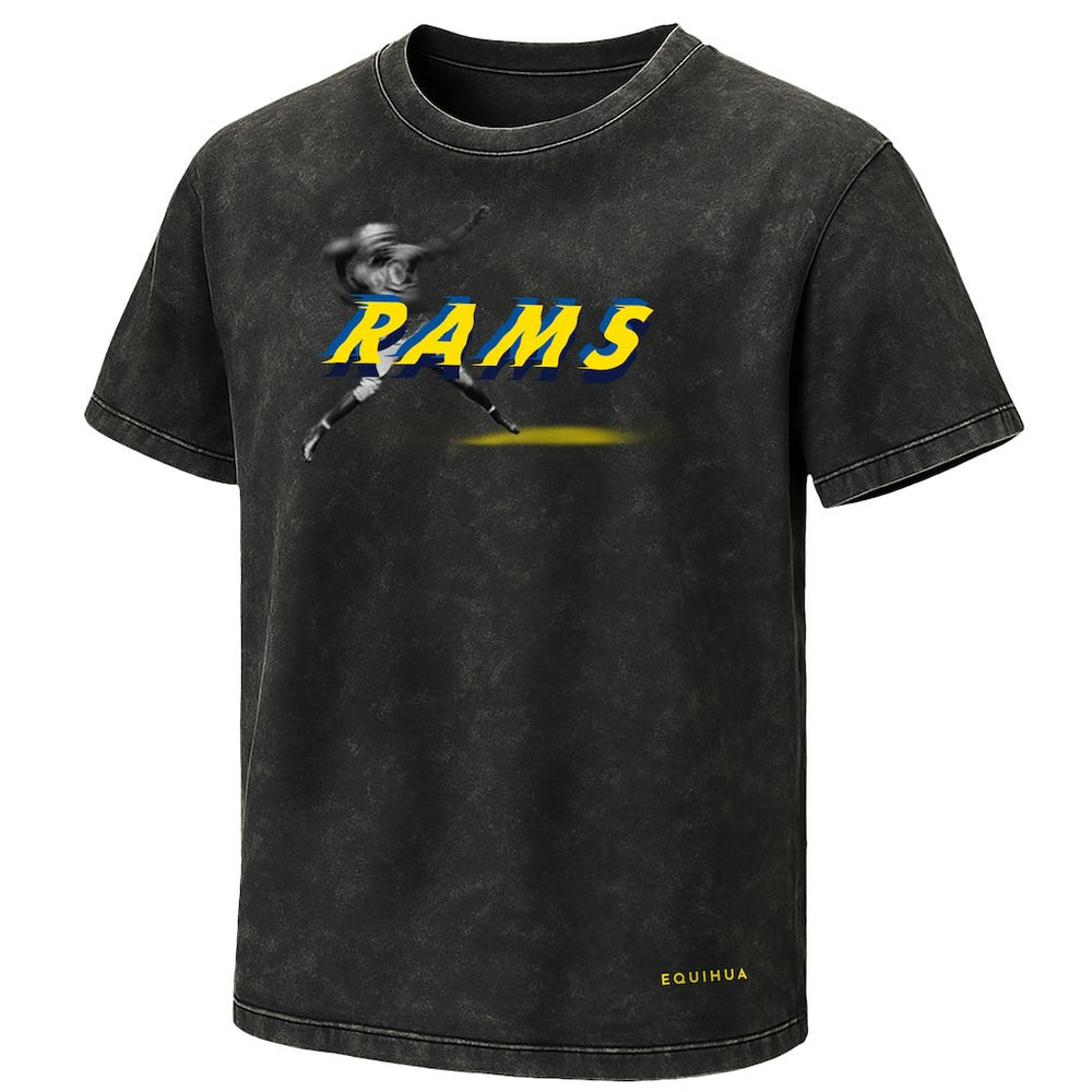 Los Angeles Rams EQUIHUA Retro T-Shirt Black - NFL