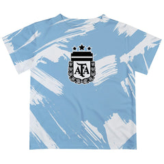 Argentina National Team Vive La Fete Youth Paint Brush T-Shirts - Light Blue