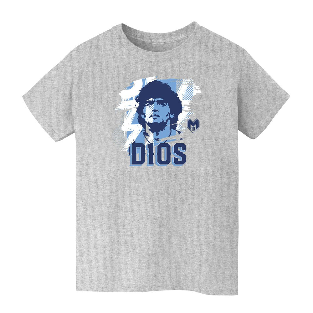 Diego Maradona Argentina National Team Vive La Fete Youth D10S T-Shirts - Gray