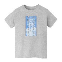 Diego Maradona Argentina National Team Vive La Fete Youth Portrait T-Shirts - Gray