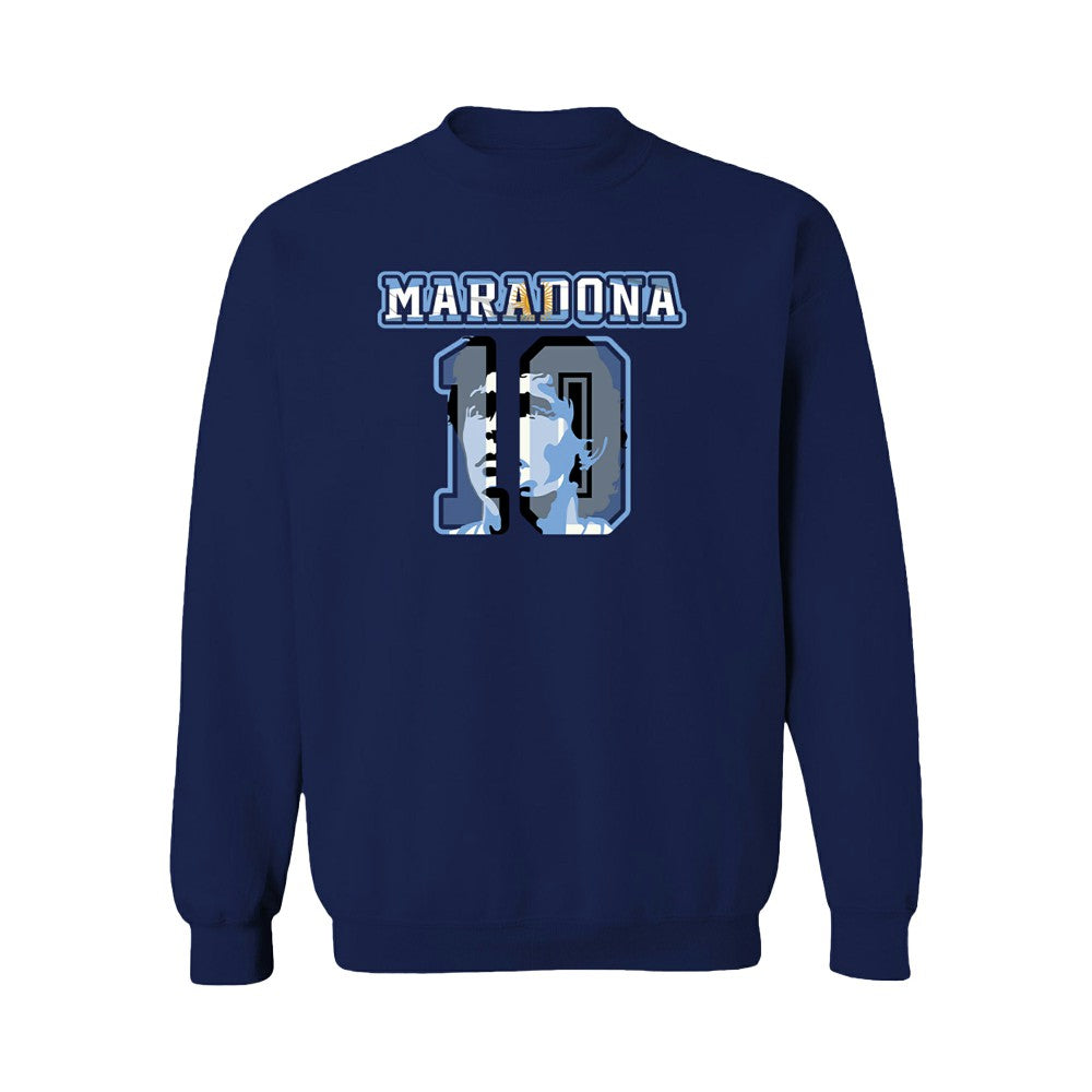 Diego Maradona Argentina National Team Vive La Fete Women's Name & Number Sweatshirt - Navy