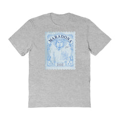 Diego Maradona Argentina National Team Vive La Fete Vintage Stamp T-Shirts - Gray