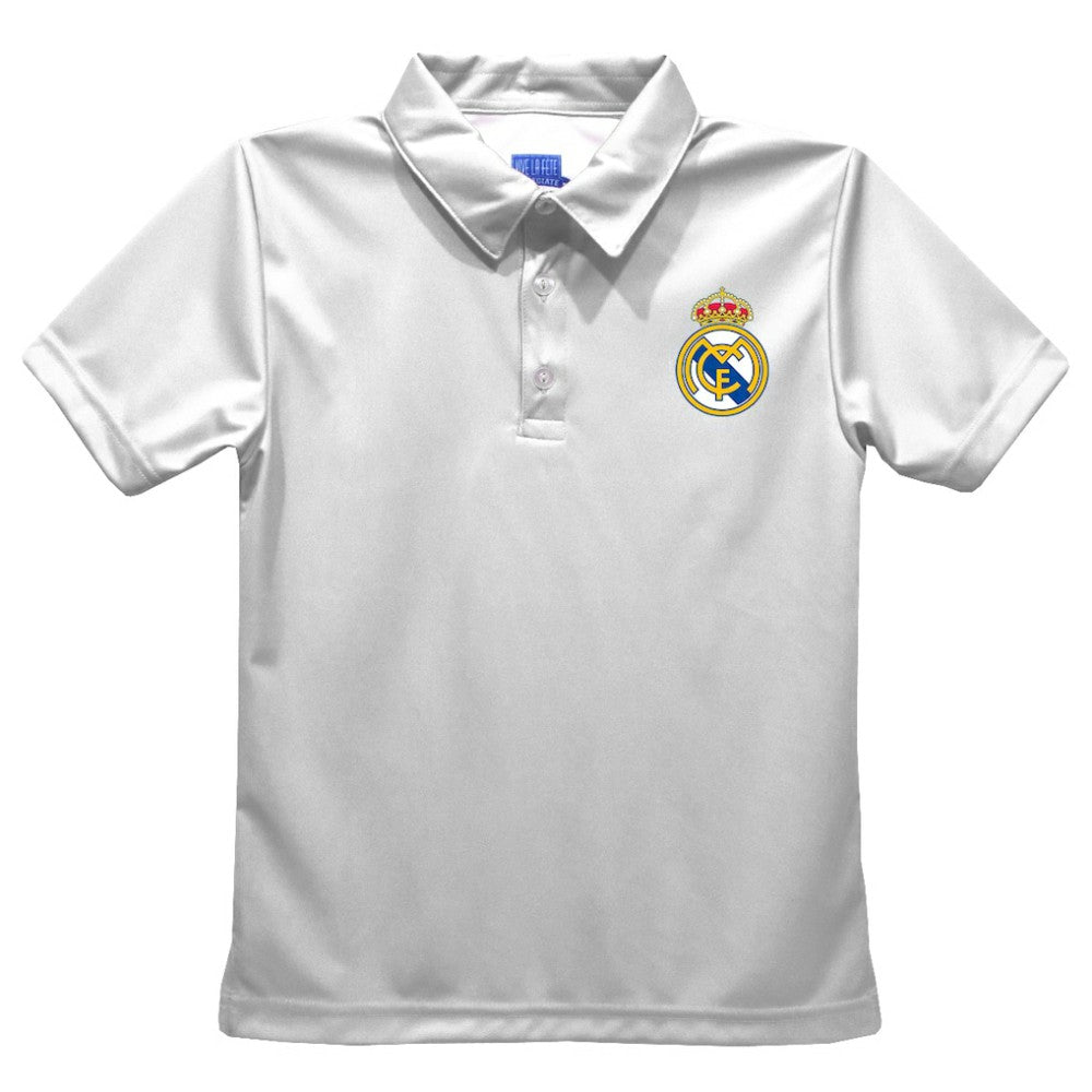 Real Madrid Vive La Fete Youth Solid Polo - White