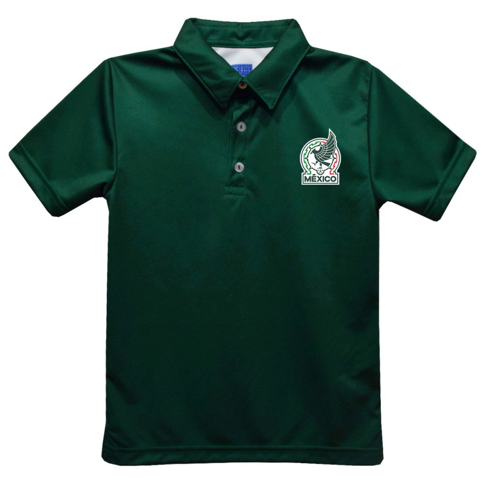 Mexico National Team Vive La Fete Youth Solid Polo - Green