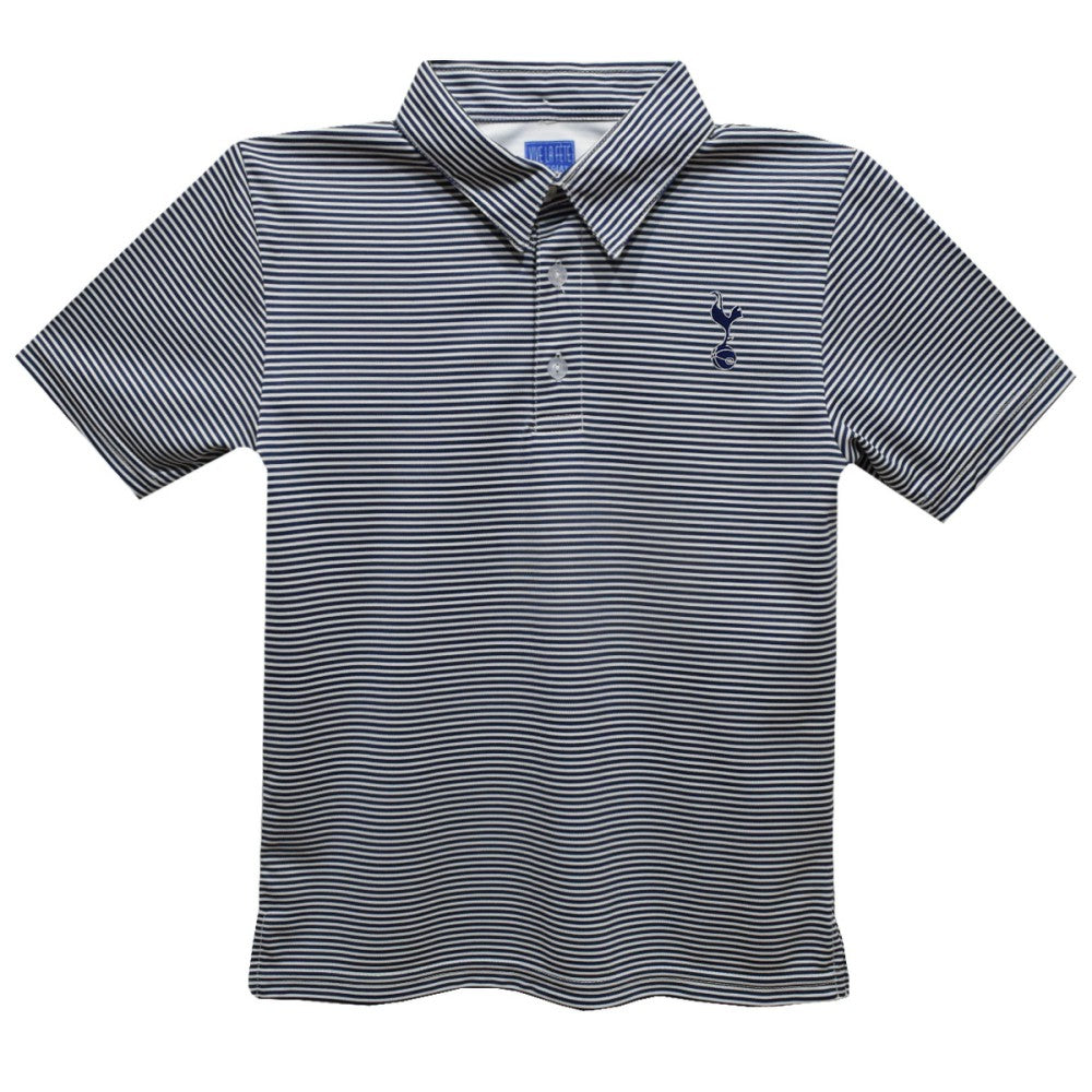 Tottenham Hotspur Vive La Fete Youth Pencil Stripe Polo - Navy