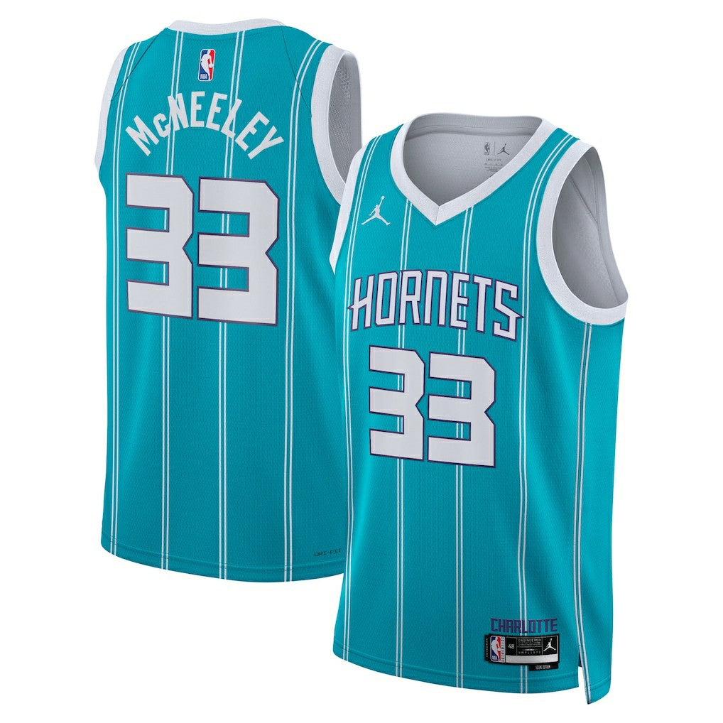 NBA - Liam McNeeley Charlotte Hornets Jordan Brand Unisex Swingman Jersey - Teal - Icon Edition