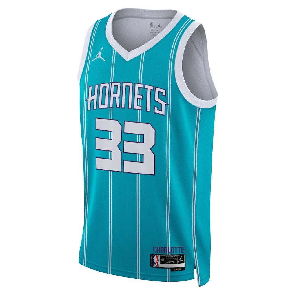 Liam McNeeley Charlotte Hornets Jordan Brand Unisex Swingman Jersey - Teal - Icon Edition discount | NBA Jerseys