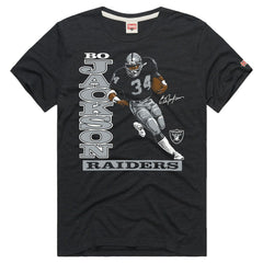 Bo Jackson Las Vegas Raiders Homage Unisex Retired Player Classic Caricature T-Shirt Charcoal - NFL