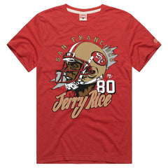 Jerry Rice San Francisco 49ers Homage Unisex Retired Player Classic Caricature T-Shirt Scarlet - NFL