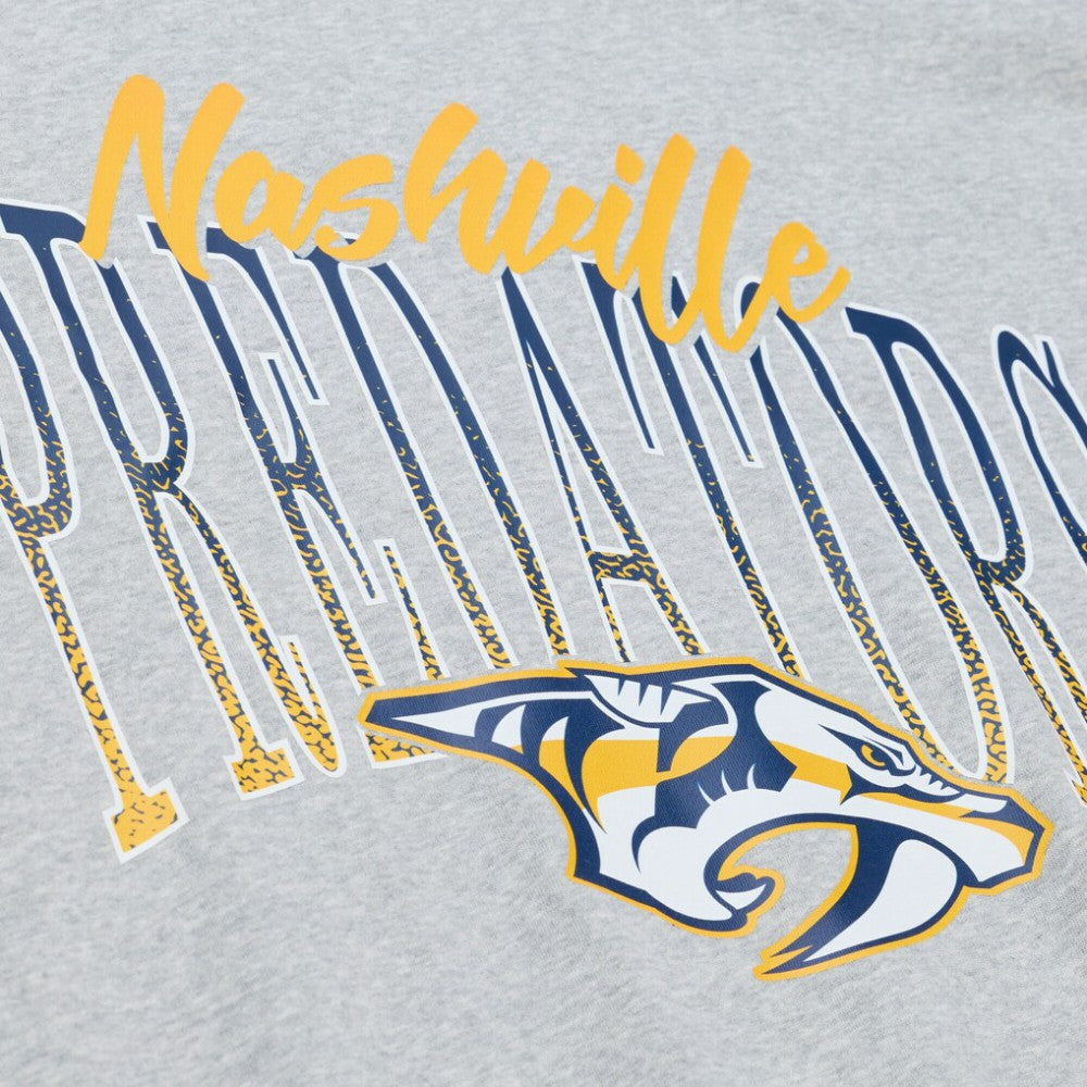 Nashville Predators - Mitchell & Ness Women's Hockey Night Sweatshirt Heather Gray