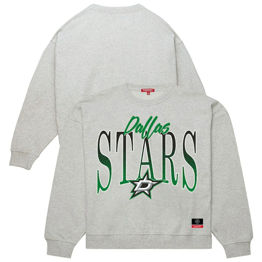 Dallas Stars - Mitchell & Ness Women's Hockey Night Sweatshirt Heather Gray
