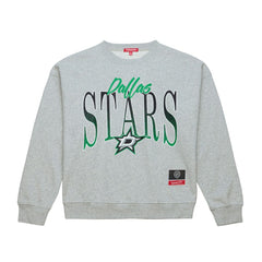 Dallas Stars - Mitchell & Ness Women's Hockey Night Sweatshirt Heather Gray