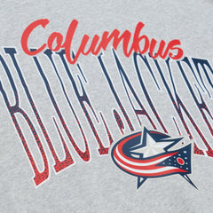Columbus Blue Jackets - Mitchell & Ness Women's Hockey Night Sweatshirt Heather Gray