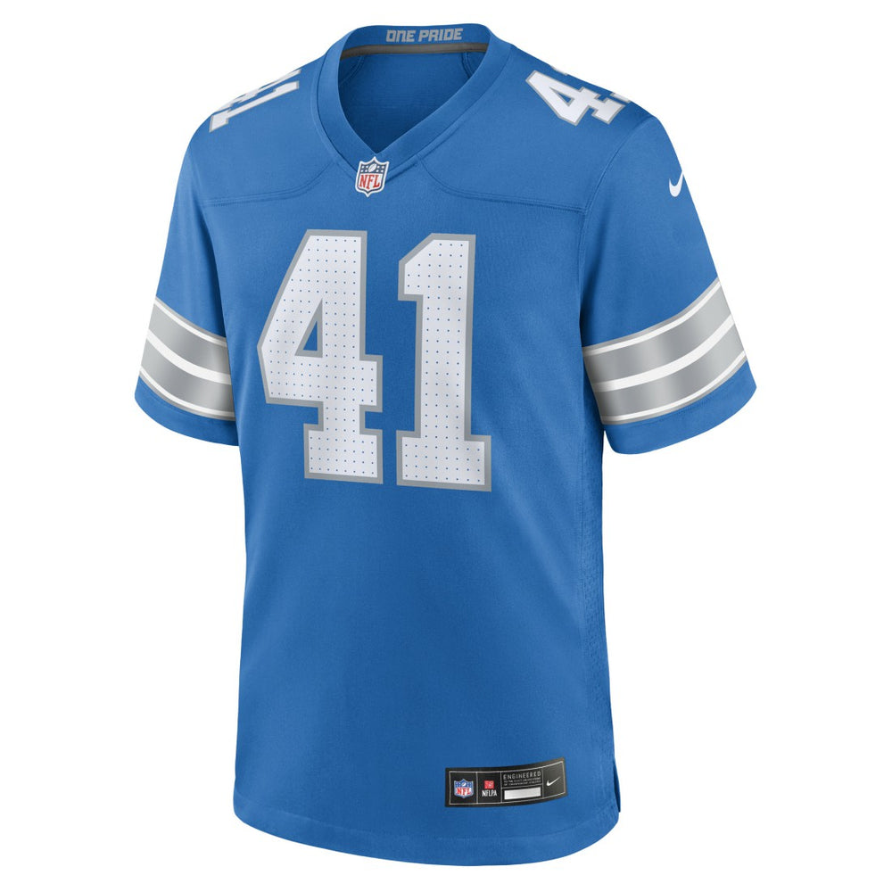 Gunnar Oakes Detroit Lions Team Game Jersey Blue - Nike