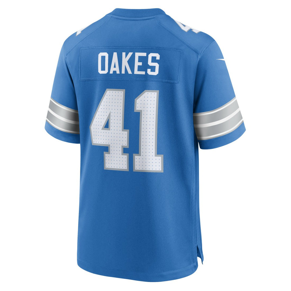 Gunnar Oakes Detroit Lions Team Game Jersey Blue - Nike