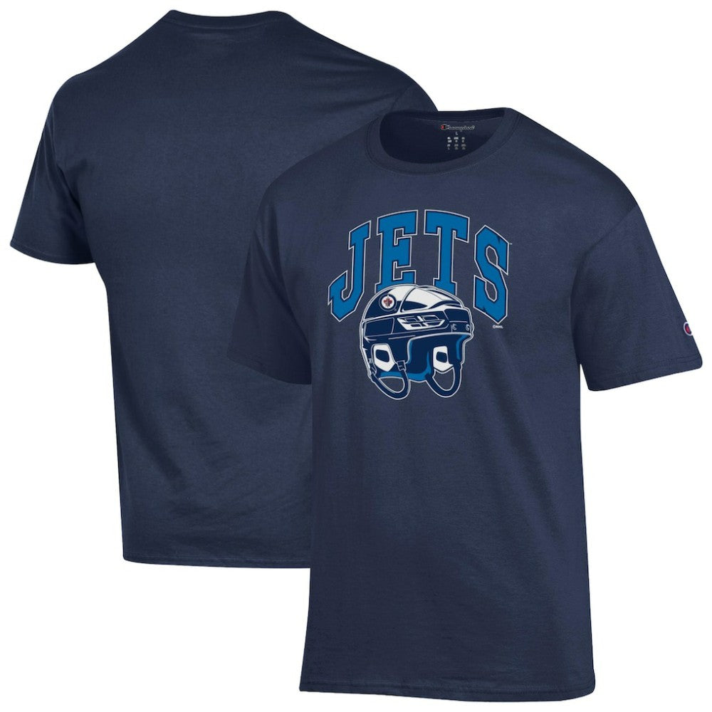 Winnipeg Jets - Champion Helmet T-Shirt Navy