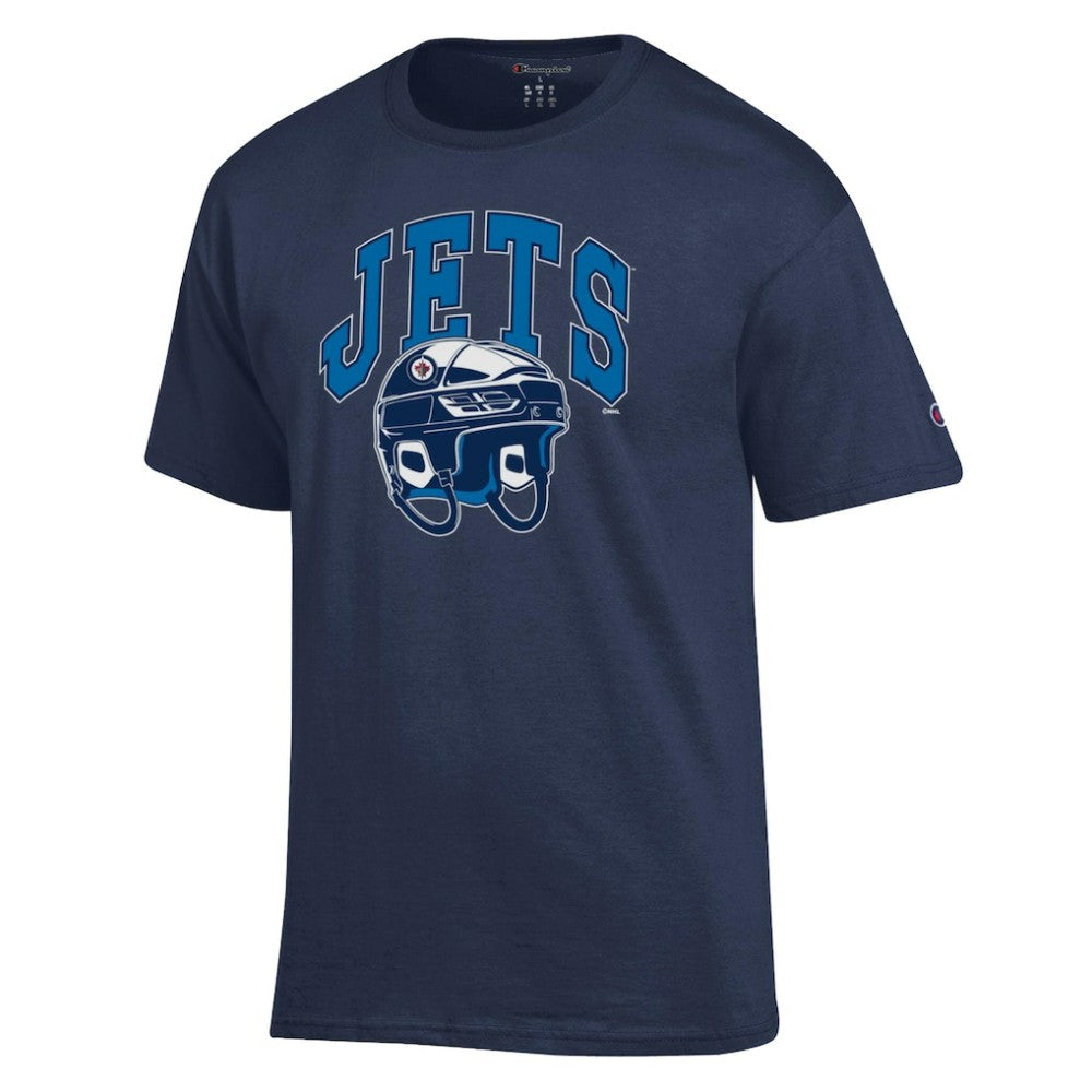 Winnipeg Jets - Champion Helmet T-Shirt Navy