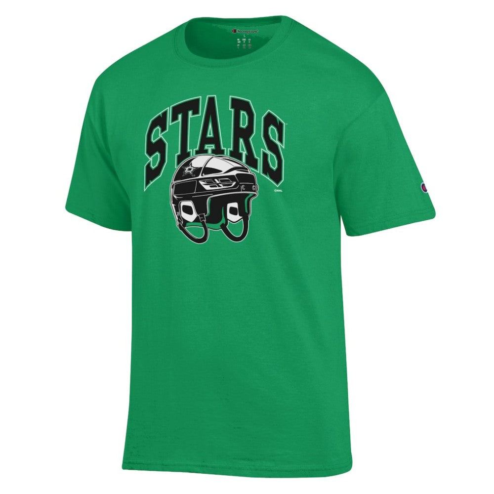 Dallas Stars - Champion Helmet T-Shirt Kelly Green