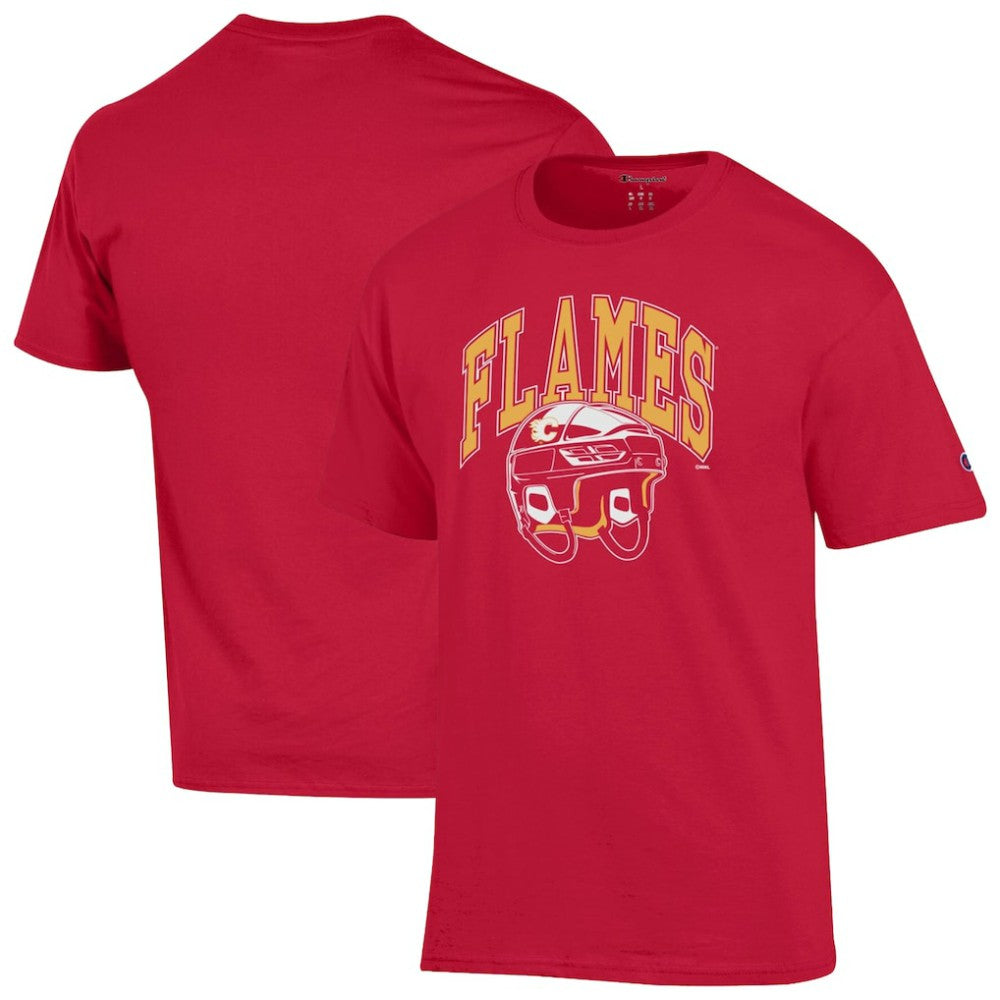 Calgary Flames - Champion Helmet T-Shirt Red