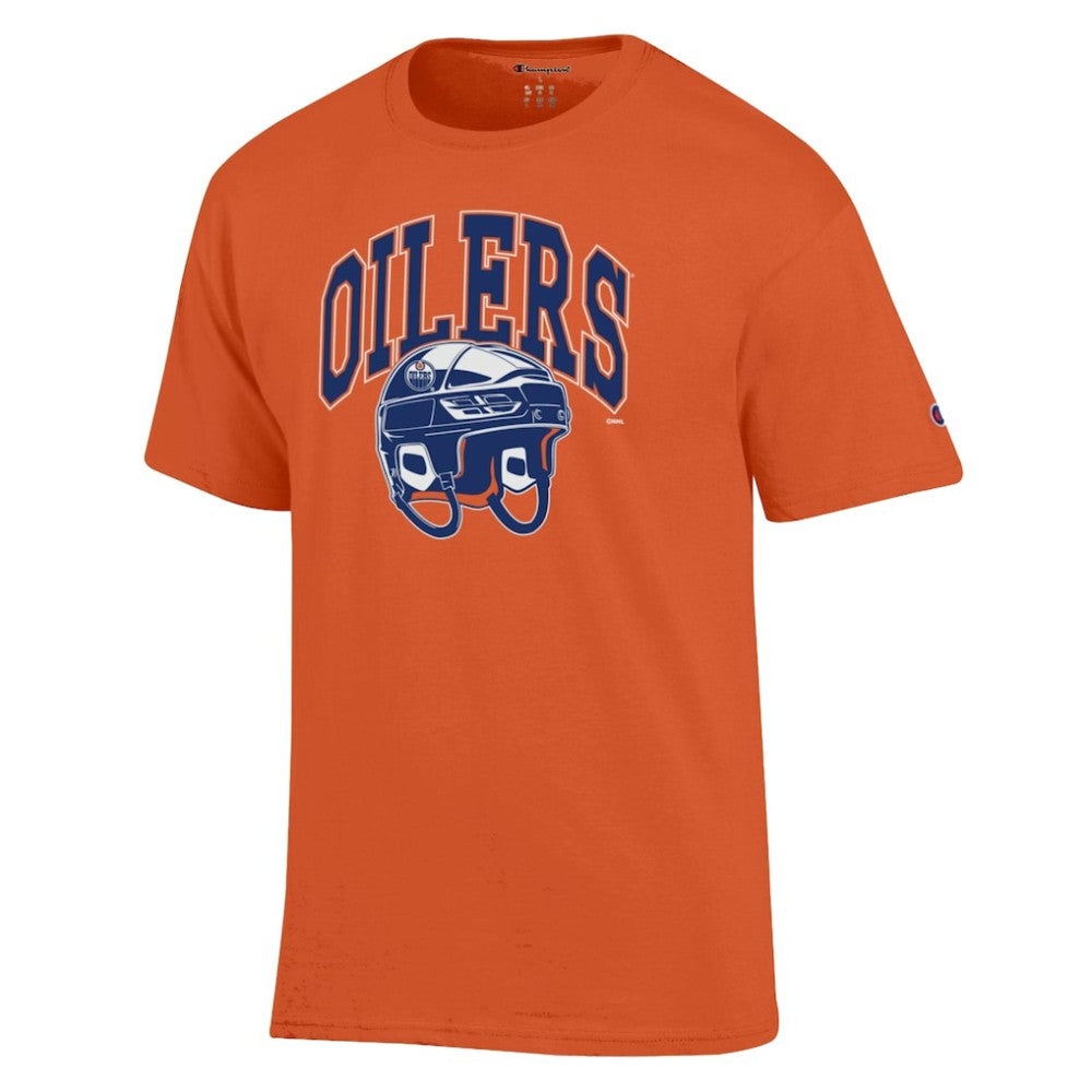 Edmonton Oilers - Champion Helmet T-Shirt Orange