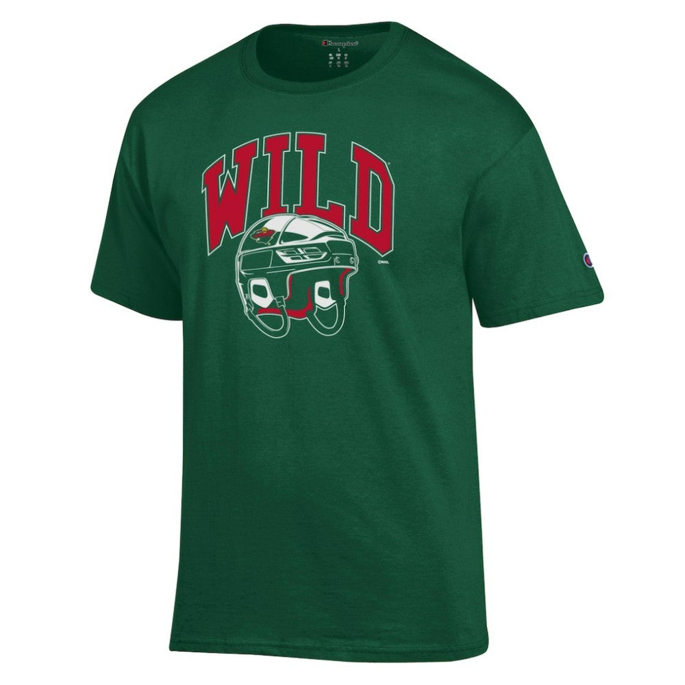 Minnesota Wild - Champion Helmet T-Shirt Green