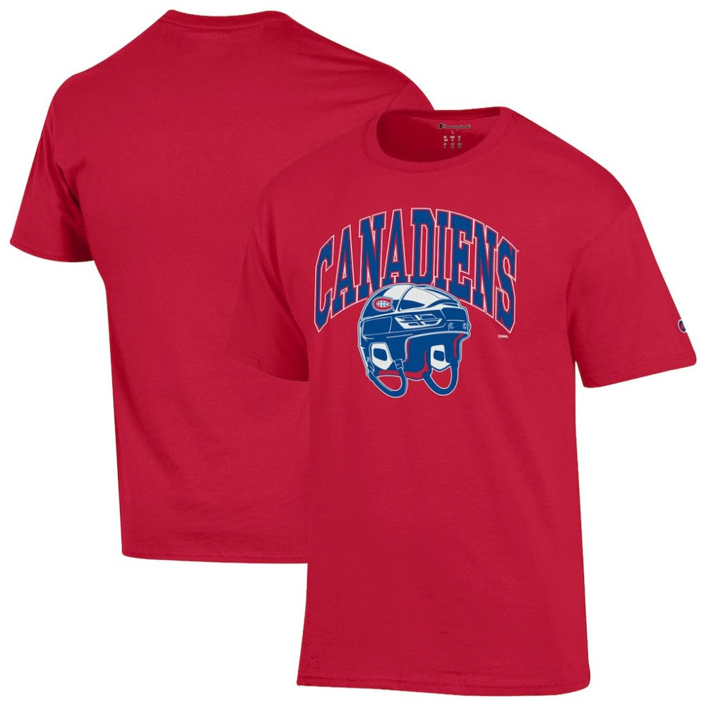Montreal Canadiens - Champion Helmet T-Shirt Red